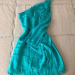 Turquoise Halston dress